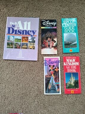 Vintage Disney World Guides Lot 1986–1993 – EPCOT, Magic Kingdom Maps, Do It All